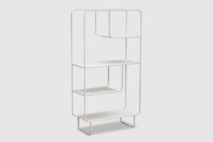 Wheeling Shelving Unit-White
